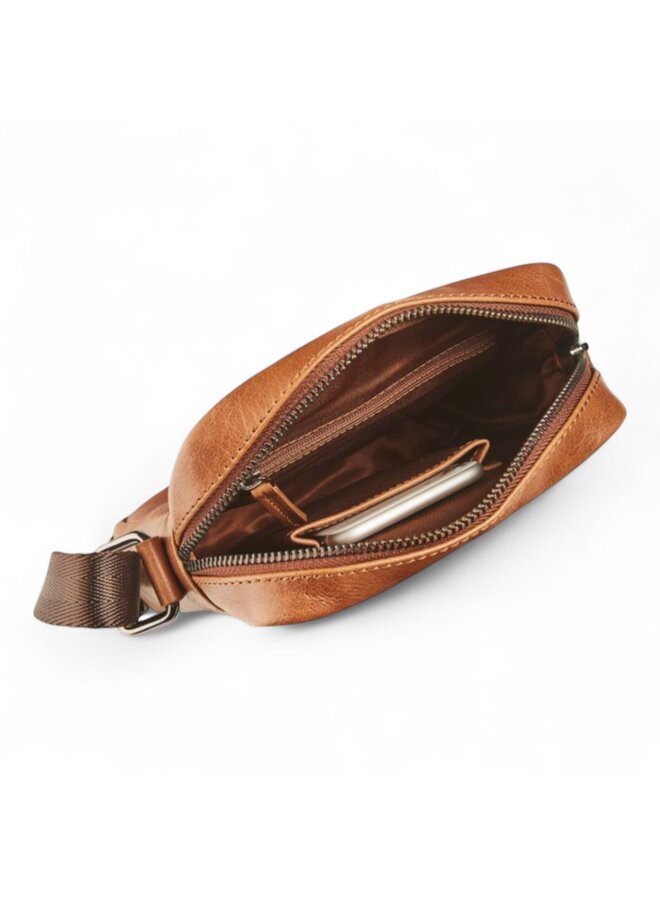 Maverick MAV-RG-817-25 ROUGH GEAR lederen schoudertas XS - cognac