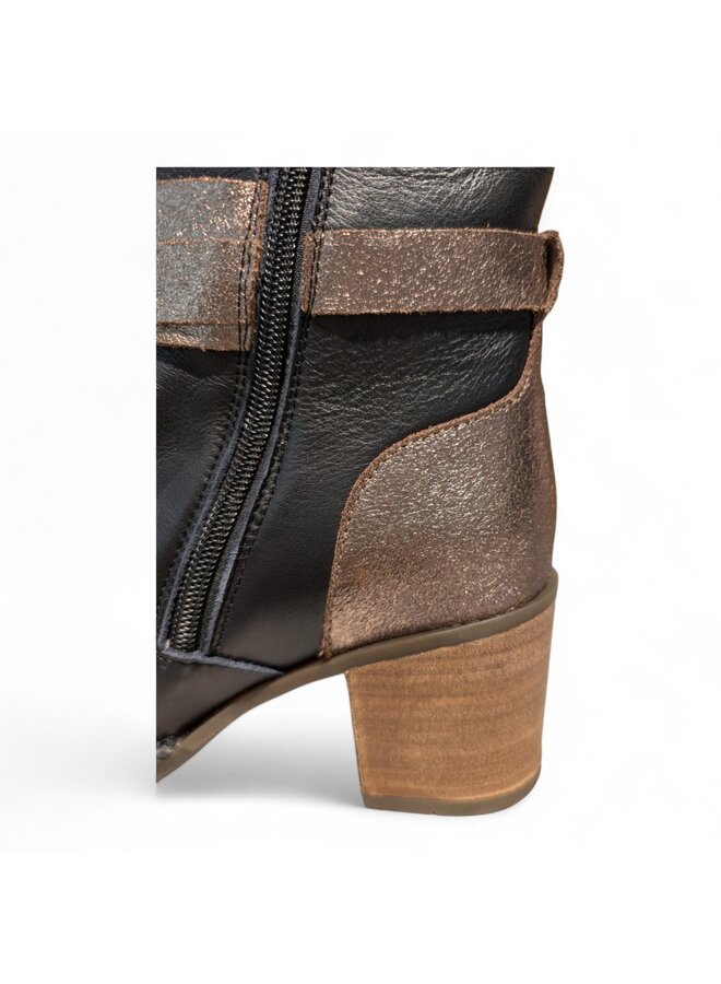 Fly London P211165003 Velvet/Valley-Black/Dk Gold