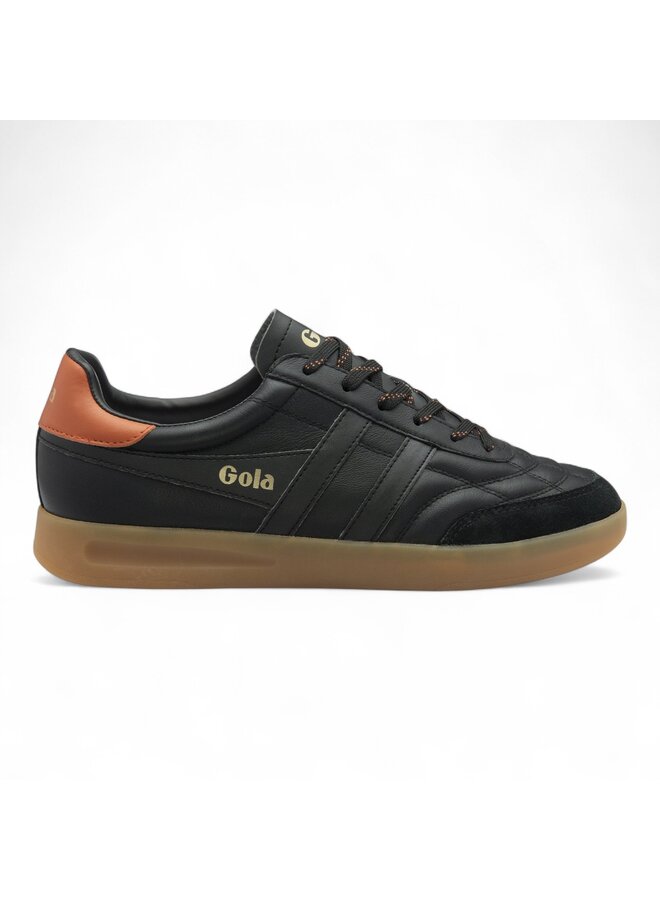 Gola CMB785BB Stadia Leather Black/Moody Orange/Gum