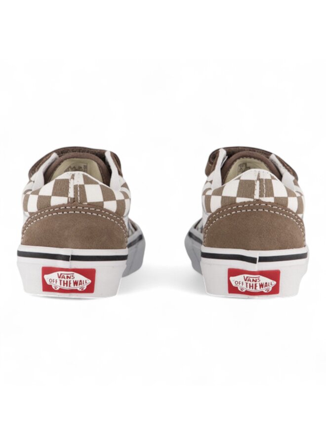 Vans Old Skool V Theory Checkerboard Walnut Kids