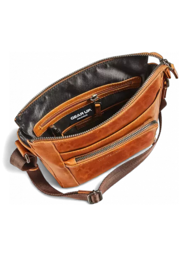 Maverick MAV-NM-809-25 New Men Leather Shoulder Bag Small