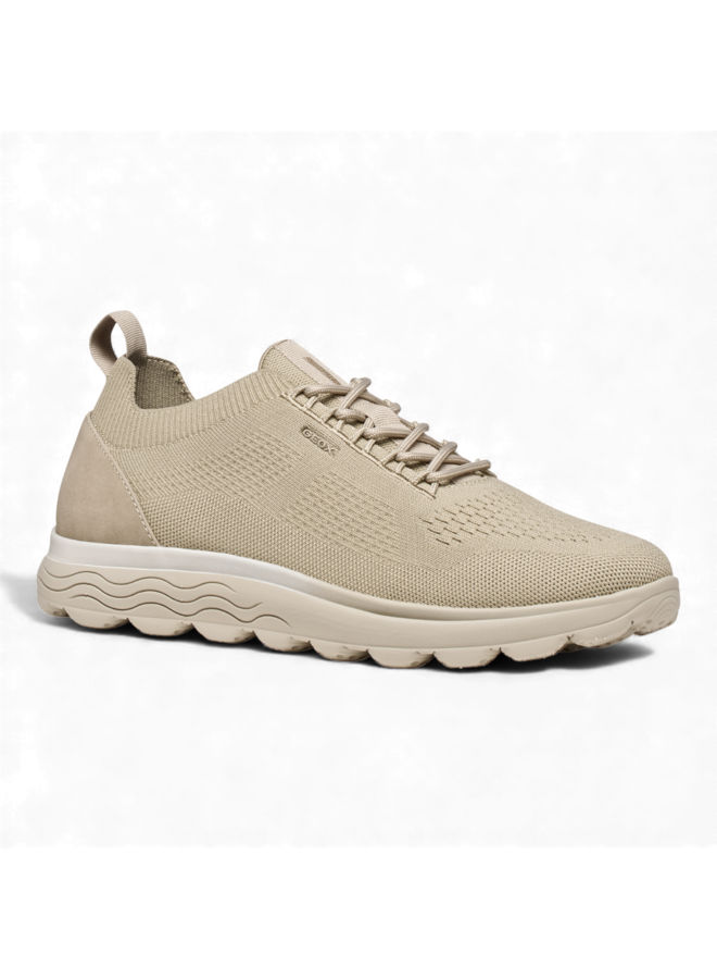 Geox U15BYA Spherica Knitted Text Sand Man Sneakers