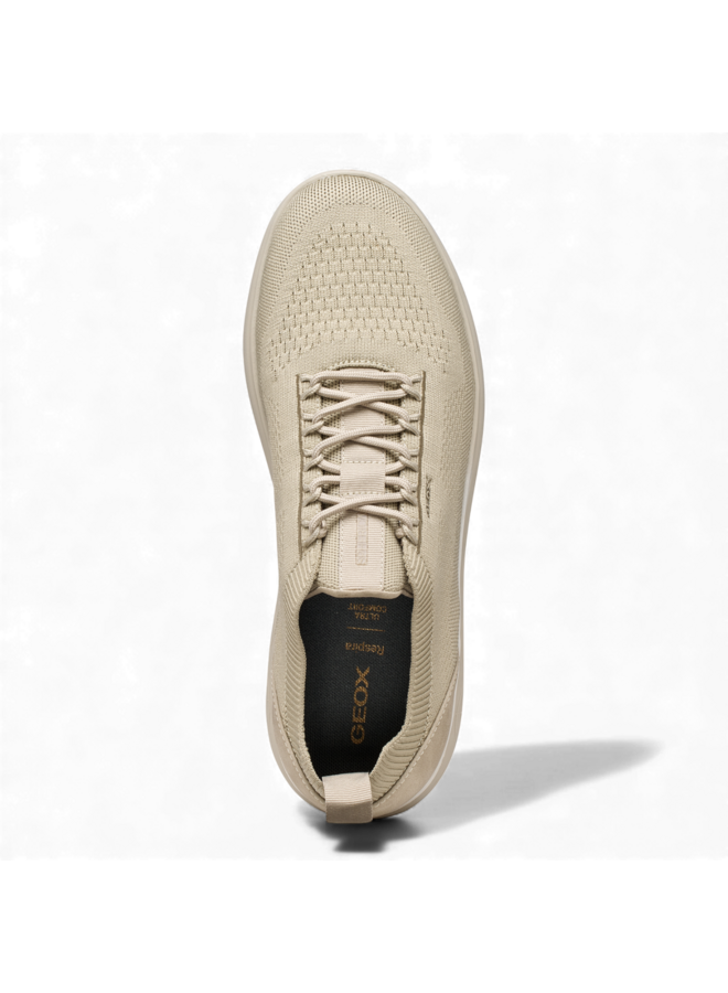 Geox U15BYA Spherica Knitted Text Sand Man Sneakers