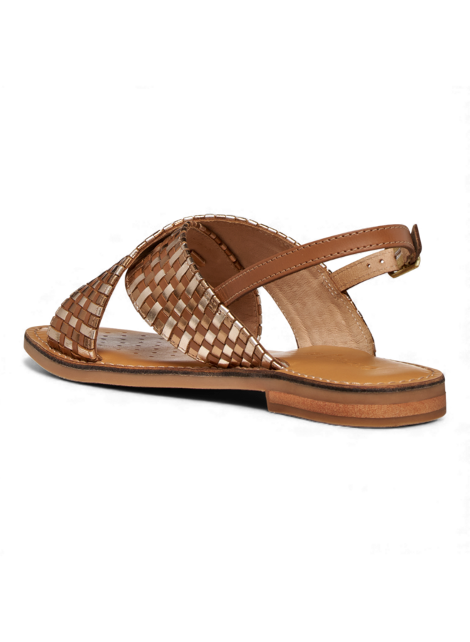Geox D65YMN Maddalusiac Camel Bronze Woman Sandals