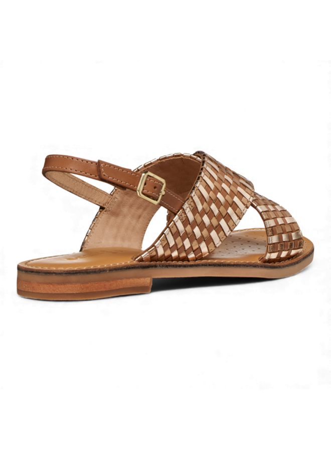 Geox D65YMN Maddalusiac Camel Bronze Woman Sandals