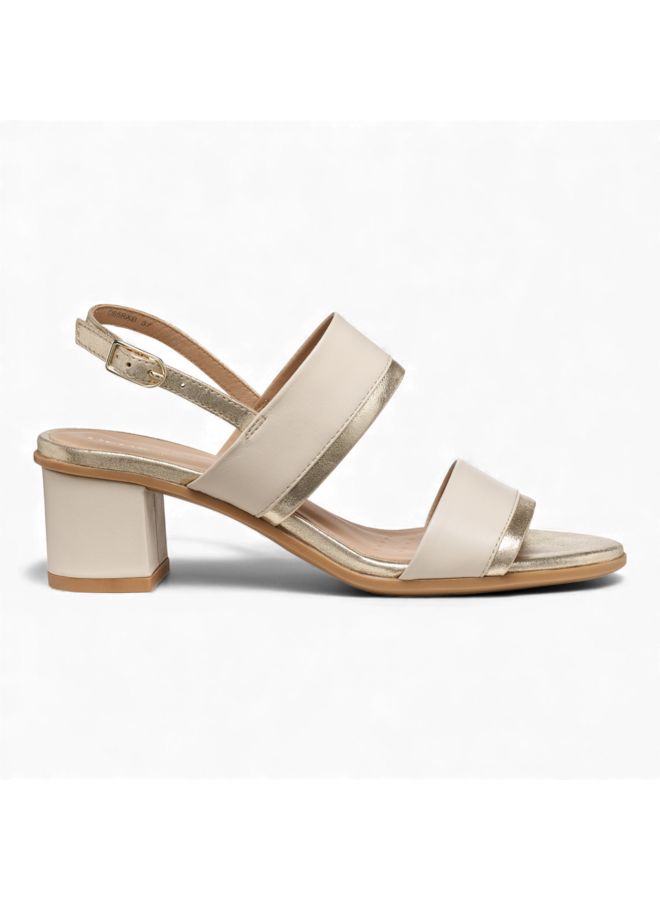 Geox D65RXB Aurely Papyrus LT Gold Sandals Woman