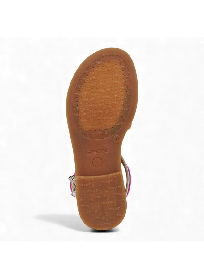 Geox J7235D Sandal Karly Girl Fuchsia Silver
