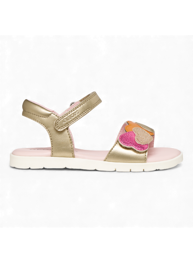 Geox J65P1D Sandal Joyfoot Girl Platinum Fuchsia