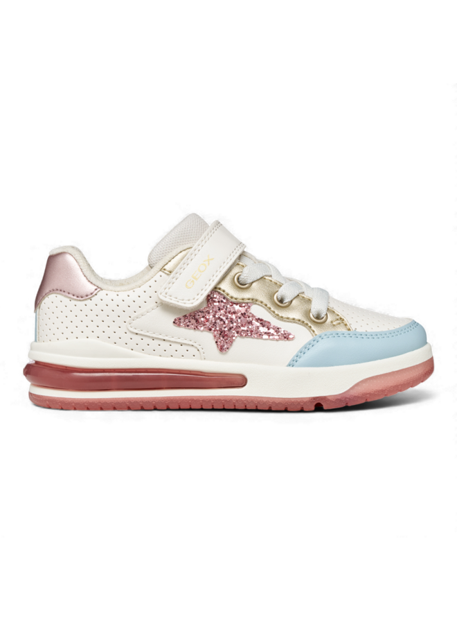 Geox J65NWA Sketlite Girl White Rose