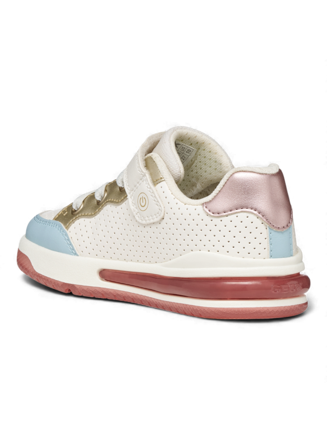 Geox J65NWA Sketlite Girl White Rose