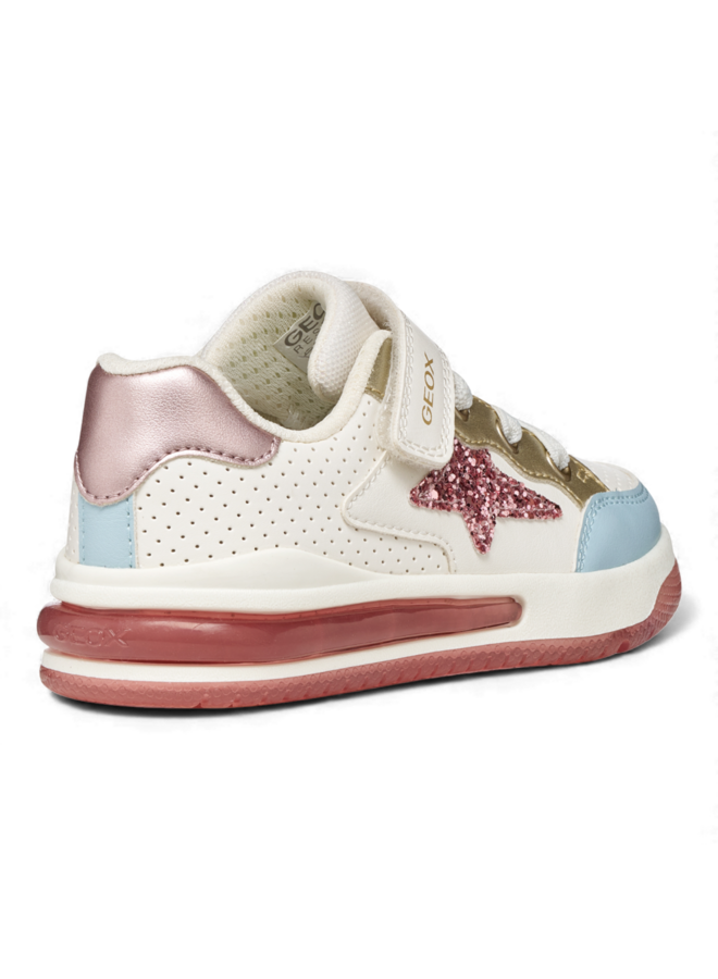 Geox J65NWA Sketlite Girl White Rose
