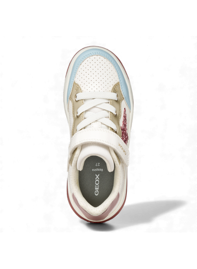 Geox J65NWA Sketlite Girl White Rose