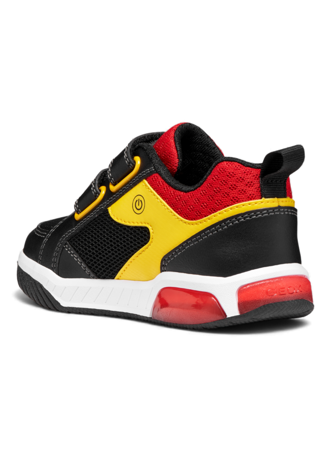 Geox J659CB Black Yellow Boy Sneakers