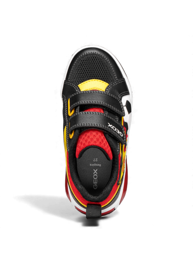 Geox J659CB Black Yellow Boy Sneakers
