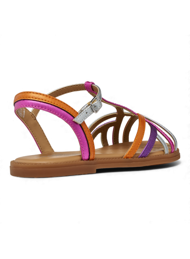 Geox J6535C Sandal Girl Karly Fuchsia Silver