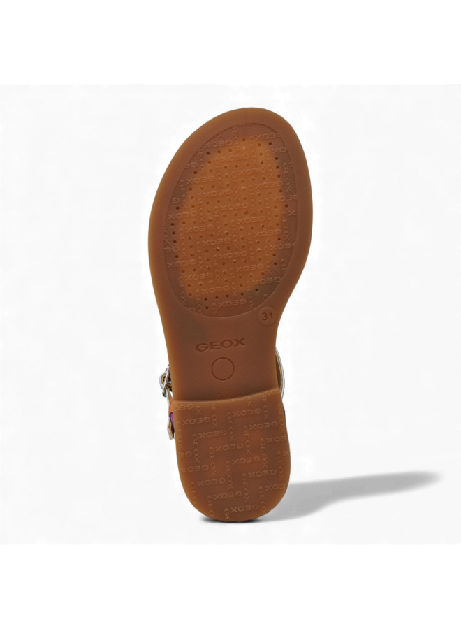 Geox J6535C Sandal Girl Karly Fuchsia Silver