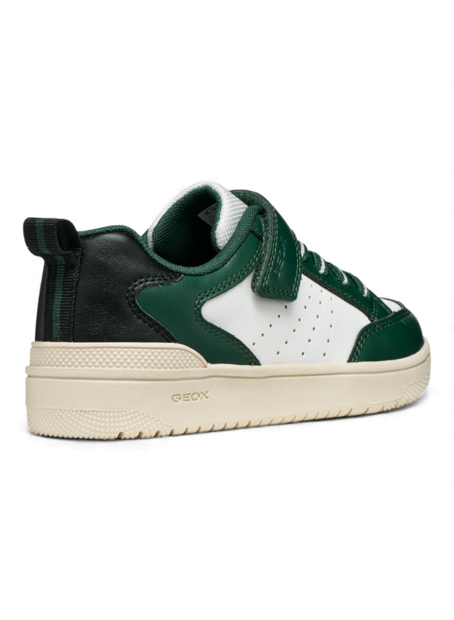 Geox J45LQA Washiba White Green Boy Sneaker