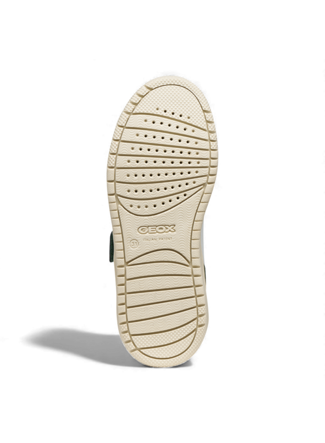 Geox J45LQA Washiba White Green Boy Sneaker
