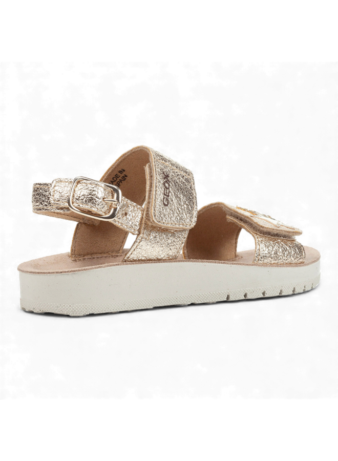 Geox J15EAA Sandal Costarei GI Metal Gold