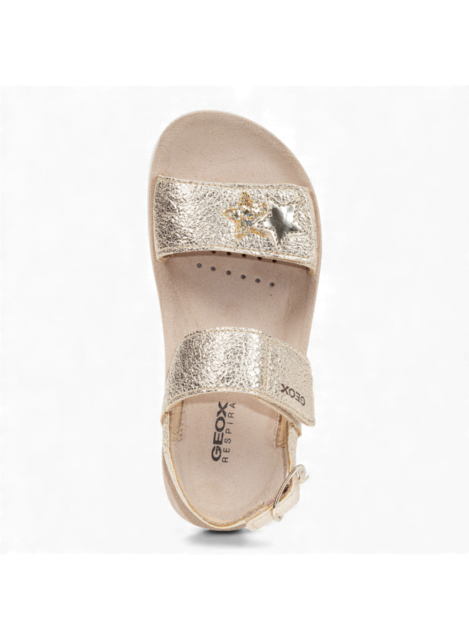 Geox J15EAA Sandal Costarei GI Metal Gold