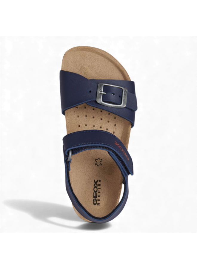 Geox J028LB Ghita Boy Geobuck Navy Red