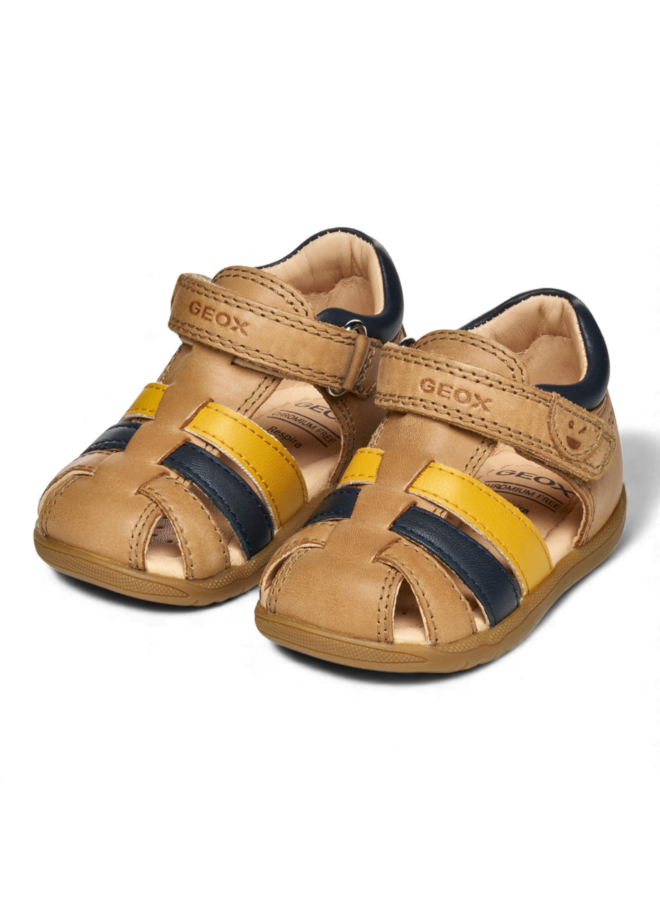 Geox B254VA Boy Sandal Macchia Whisky Navy