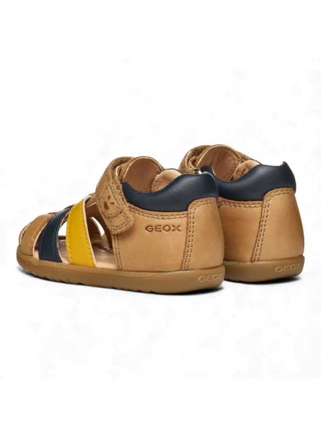 Geox B254VA Boy Sandal Macchia Whisky Navy