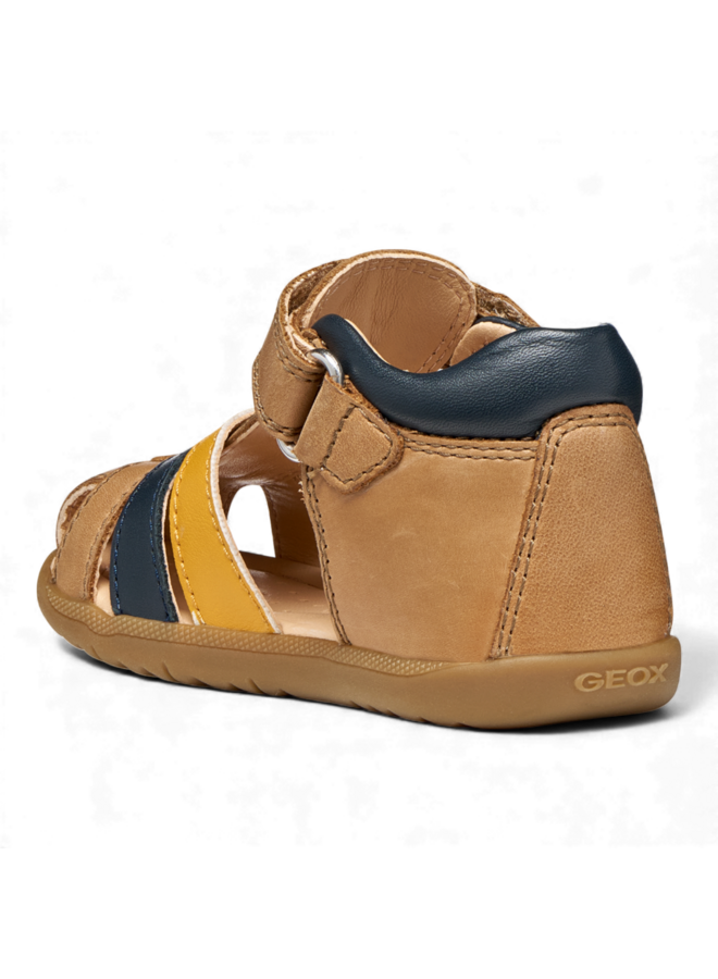 Geox B254VA Boy Sandal Macchia Whisky Navy