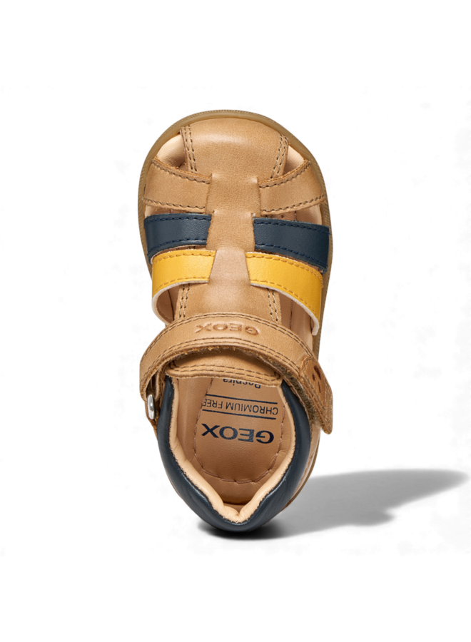 Geox B254VA Boy Sandal Macchia Whisky Navy