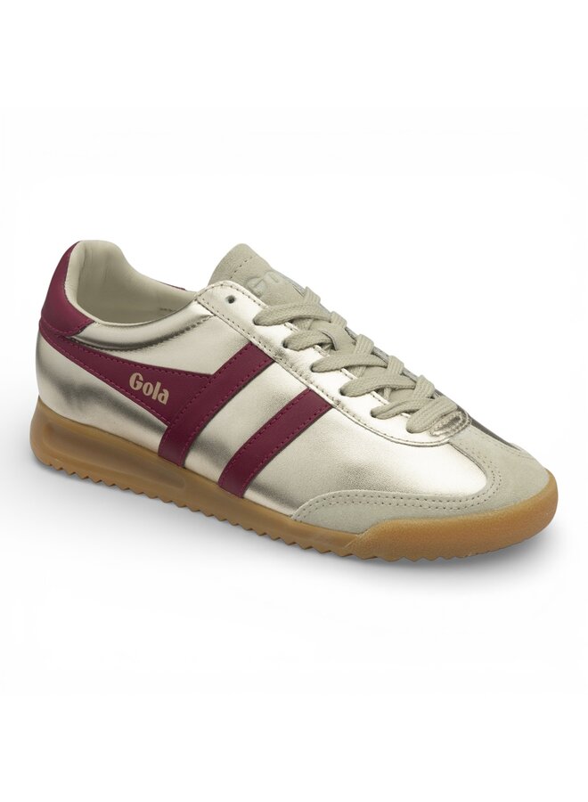 Gola CLB74YK Women's Torpedo Glimmer Trainer Gold/Cerise