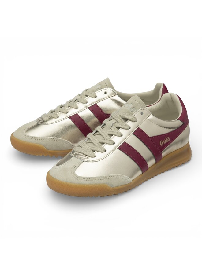 Gola CLB74YK Women's Torpedo Glimmer Trainer Gold/Cerise