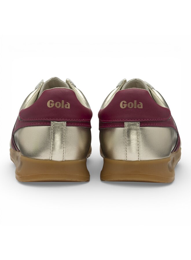 Gola CLB74YK Women's Torpedo Glimmer Trainer Gold/Cerise
