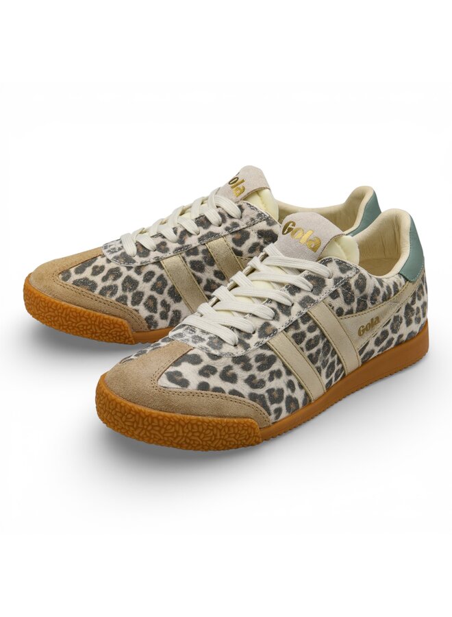 Gola CLB866ZY Women's Elan Safari Trainer Snow Leopard/ Light Caramel