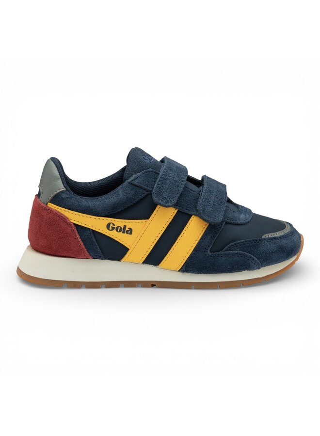Gola CKA539EY Children's Austin StrapTrainer Navy/Sun/Deep Red