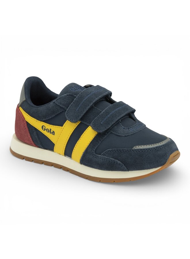 Gola CKA539EY Children's Austin StrapTrainer Navy/Sun/Deep Red
