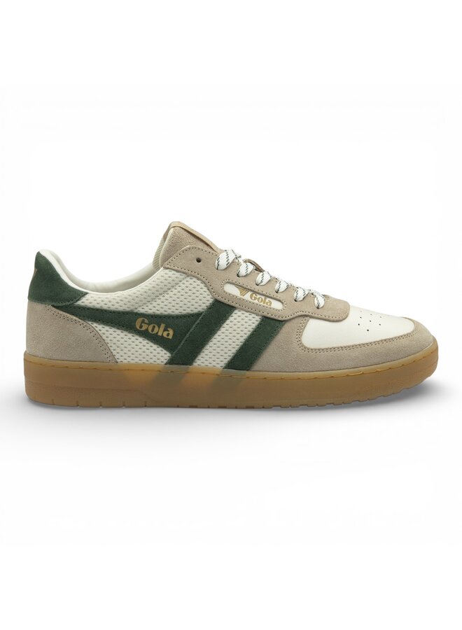 Gola Men's Hawk '83 Trainer Off White/Bone/Evergreen/Gum