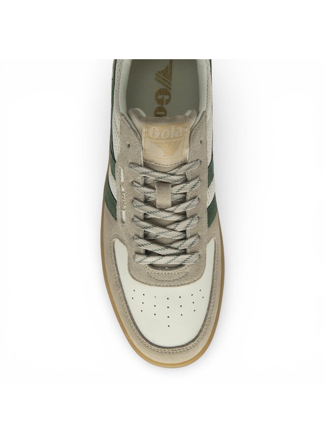 Gola CMB772WN Men's Hawk '83 Trainer Off White/Bone/Evergreen/Gum
