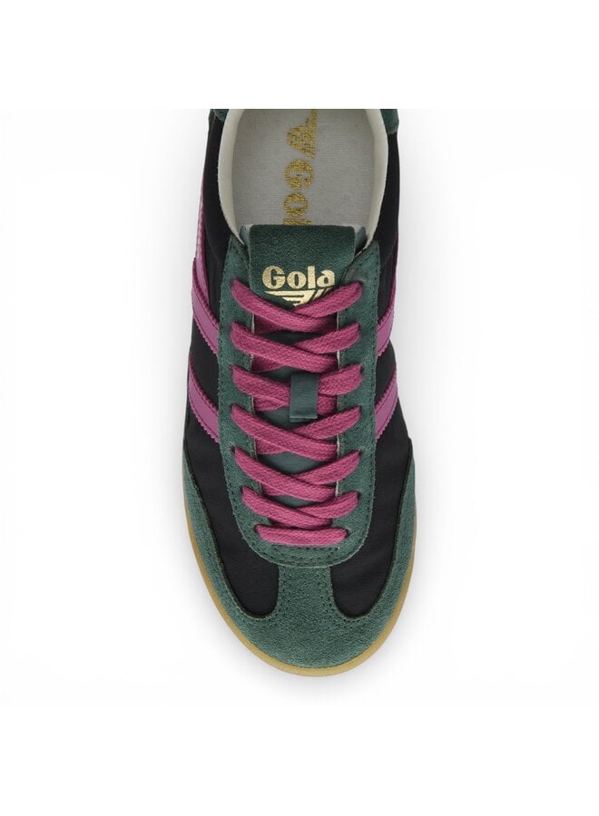 Gola CLB577BN Women's Firefly Trainer Black/Pine/Fuchsia