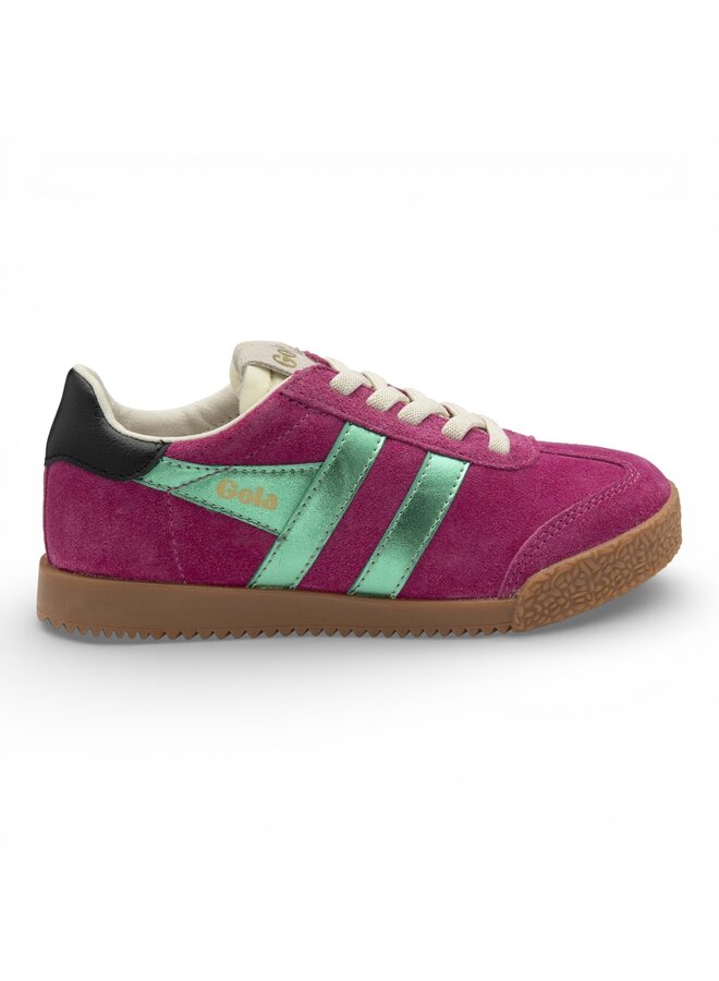 Gola CKA790KN Children's Glitz Elan Trainer Fuchsia/Emerald/ Black