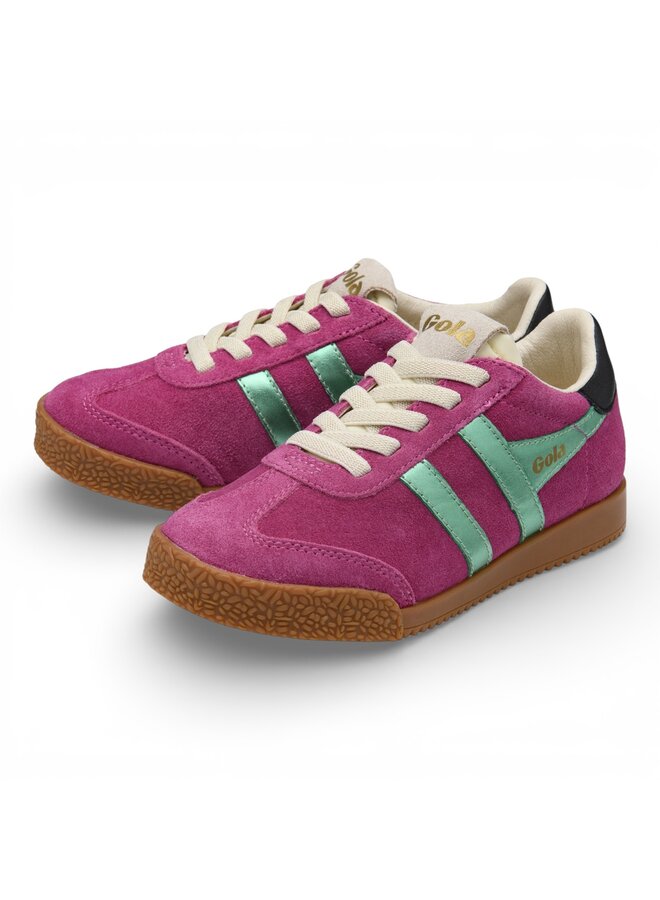 Gola CKA790KN Children's Glitz Elan Trainer Fuchsia/Emerald/ Black