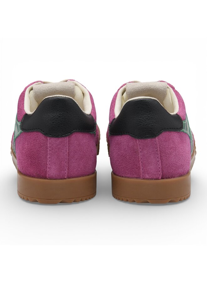 Gola CKA790KN Children's Glitz Elan Trainer Fuchsia/Emerald/ Black