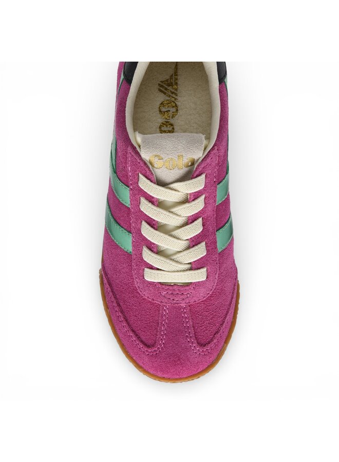 Gola CKA790KN Children's Glitz Elan Trainer Fuchsia/Emerald/ Black