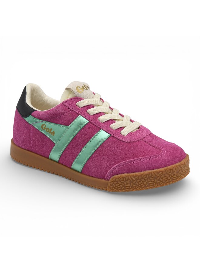 Gola CKA790KN Children's Glitz Elan Trainer Fuchsia/Emerald/ Black