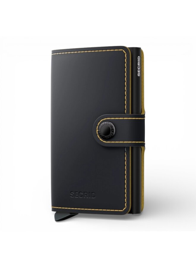 Secrid Miniwallet Matte Black & Ochre