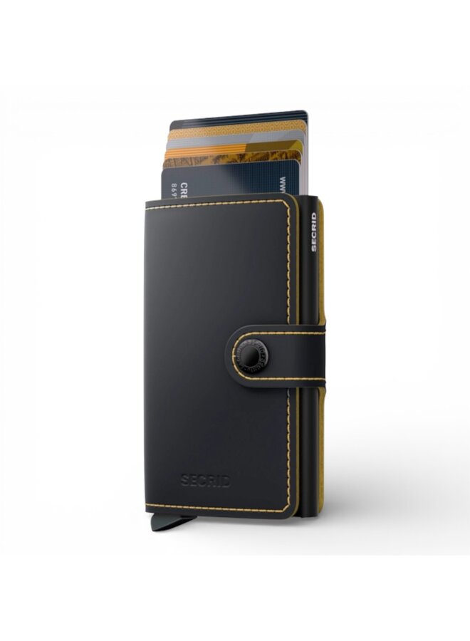 Secrid Miniwallet Matte Black & Ochre