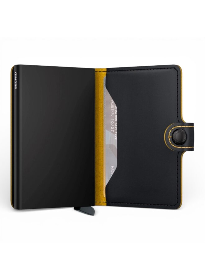Secrid Miniwallet Matte Black & Ochre