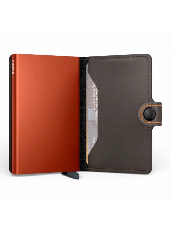 Secrid Miniwallet Matte Truffle & Orange