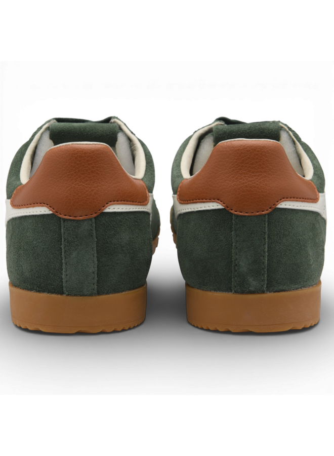 Gola Men's Elan Trainer Evergreen/Off White/Moody Orange