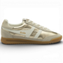 Gola CLB858YW Women's Firefly Metallic Trainer Gold/Off White