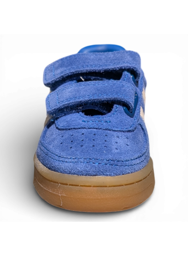Gola CKA618EI Children's Hawk Suede Strap Trainer Marine Blue/Off White/Gum